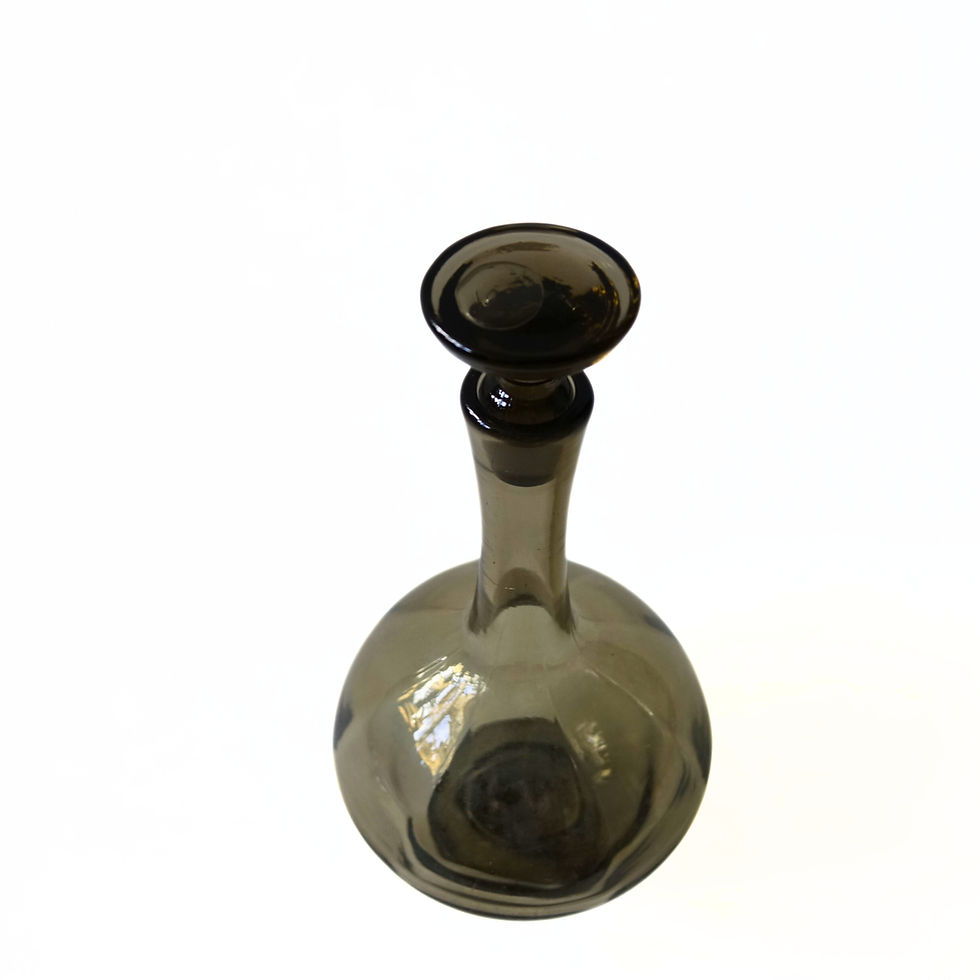 Thumbnail: Vintage Smoked Glass Caraffe Handmade from Sweden mid.century