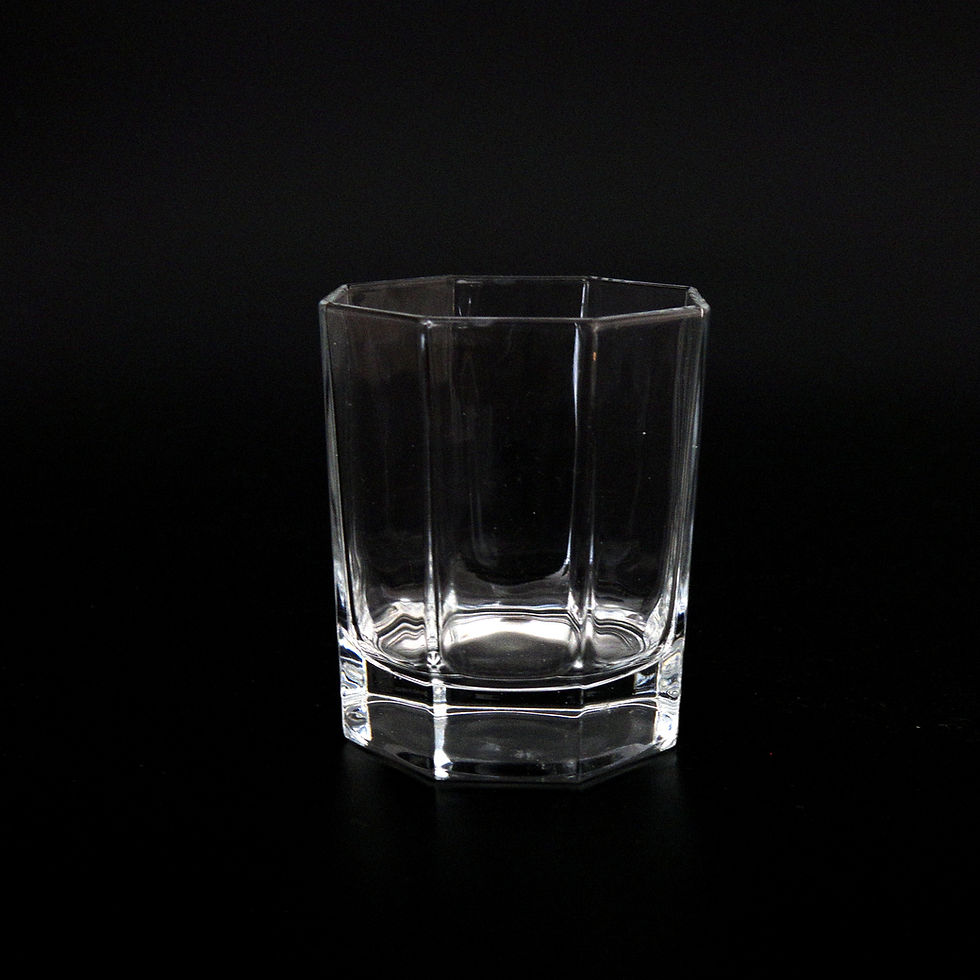 Thumbnail: Octagon shaped drinking glasses from Sweden mid-century