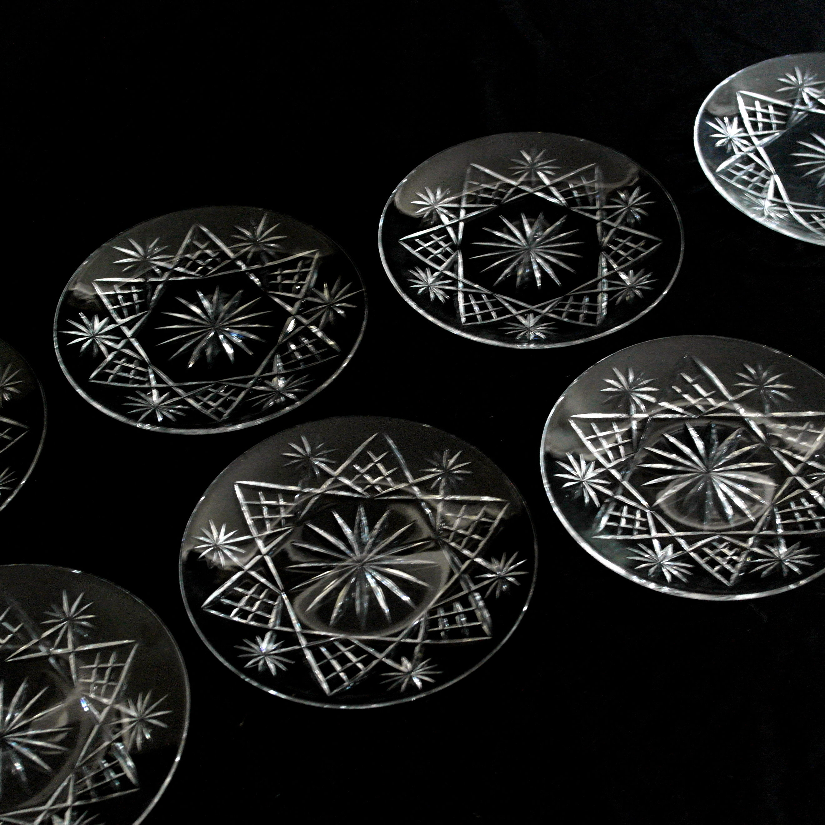 Vintage crystal small plate from Sweden mid-century