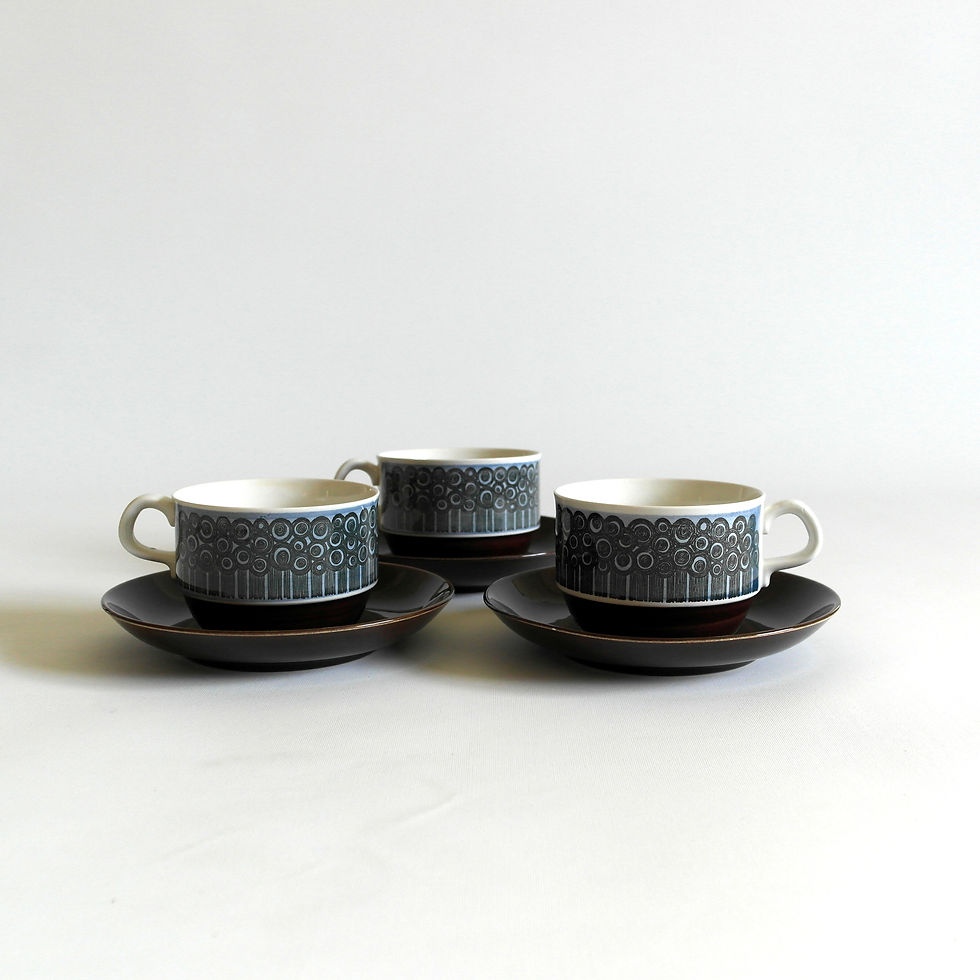サムネイル： Rörstrand AMANDA coffee and tea set from Sweden mid-century