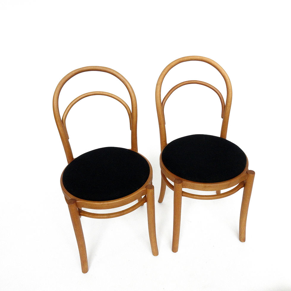 Thumbnail: Gemla solid bent birch chairs from Sweden 1960s
