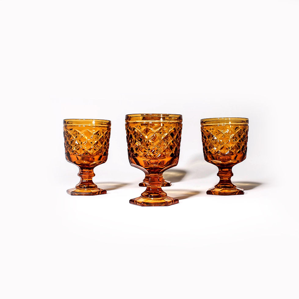 Amber winde glasses Sweden 1960s