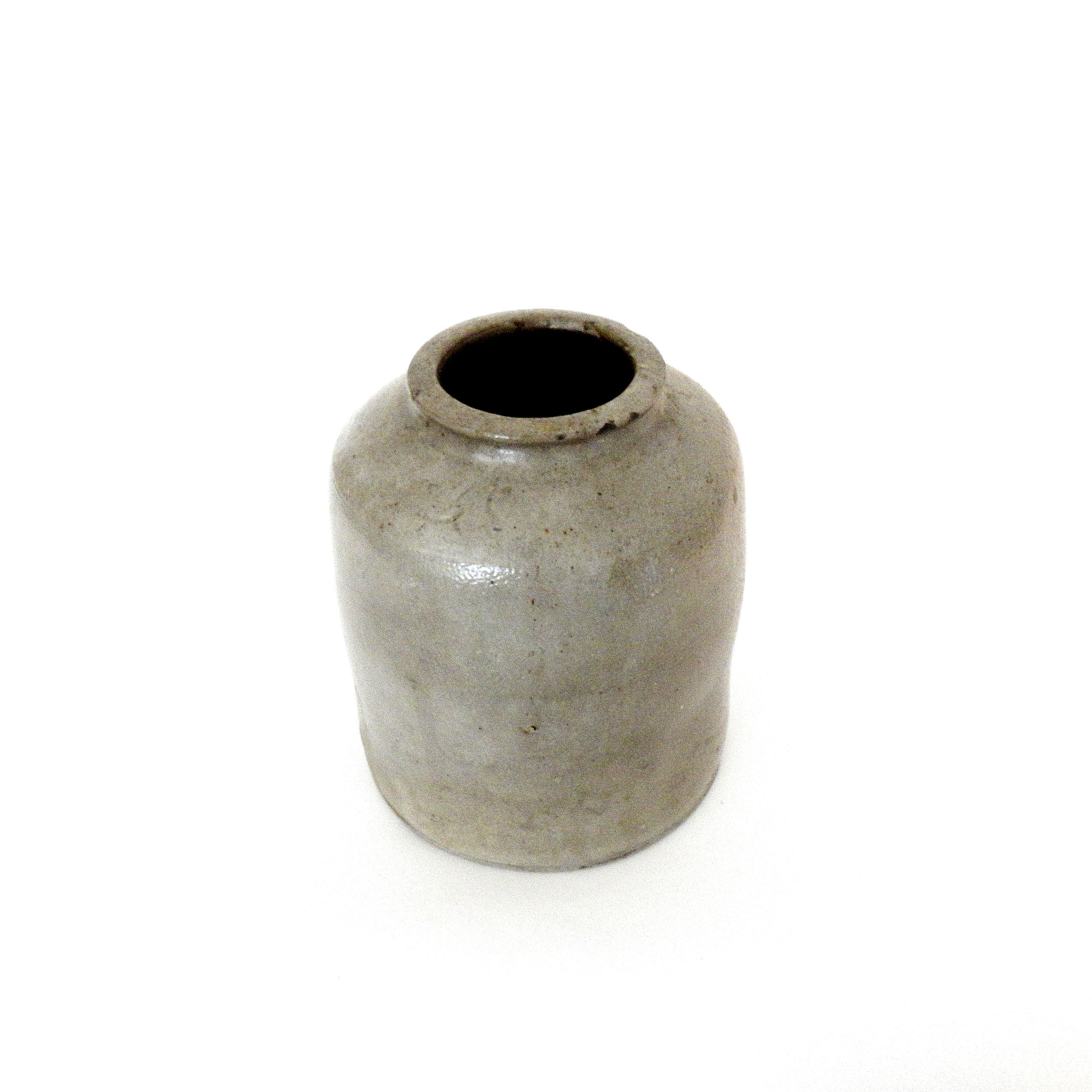 Large Glazed light gray Handmade Ceramic Urn/Vase from Sweden early 1900s