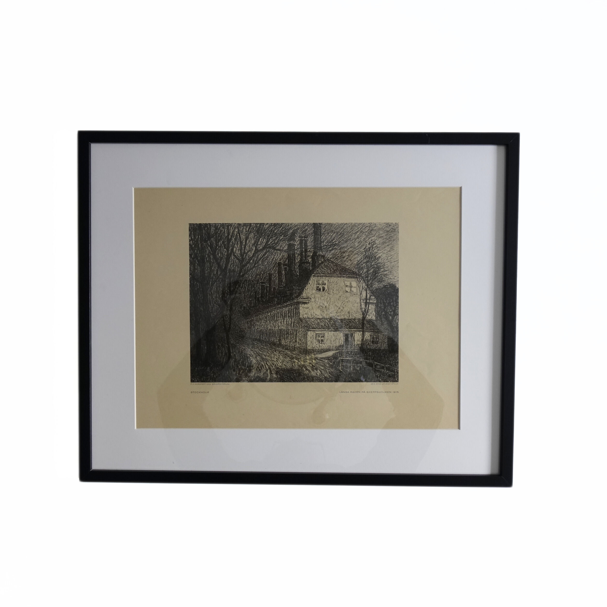 Antique Prints from 1915 of "Stockholmsbilder" painted by Ferdinand Bobe