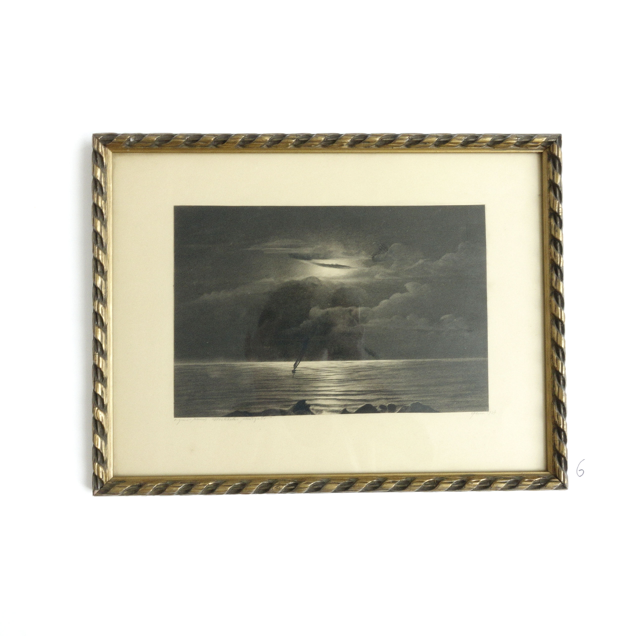 Various Gilded frame Lithographs from Sweden 1920-1950s