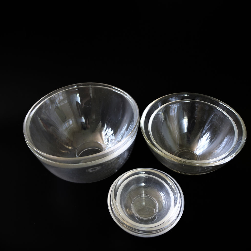 サムネイル： Vintage retro glass bowls of six different sizes FUGA Orrefors 1970s design: S.P