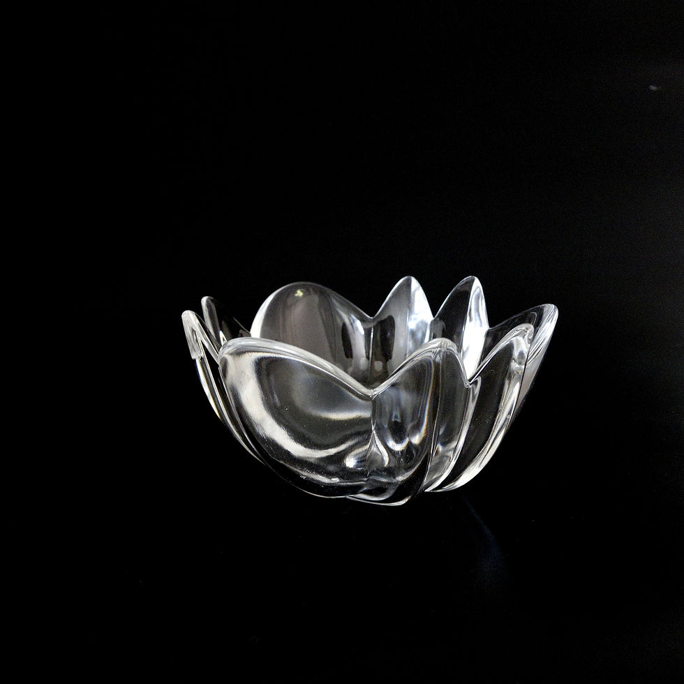 Thumbnail: Retro Medium Glass bowl "Vad" designed by Orrefors from Sweden mid-century