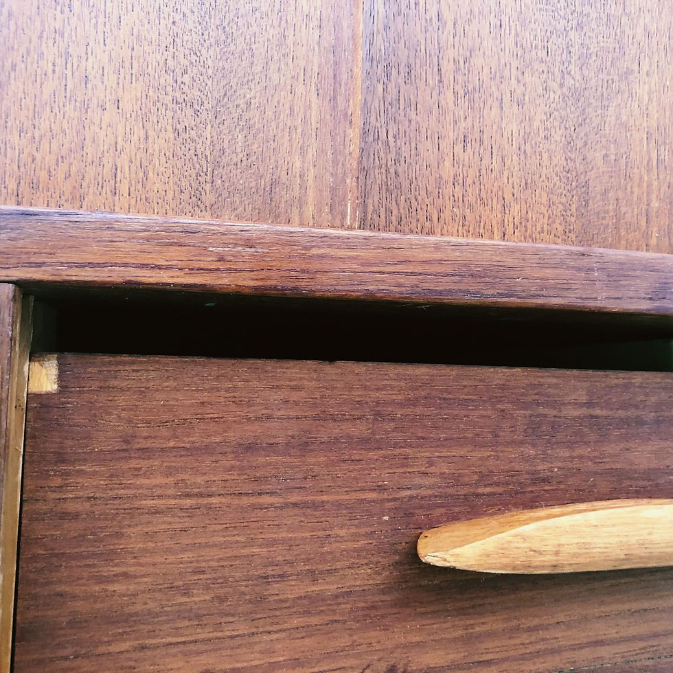Thumbnail: Retro Unique Swedish Teak Sideboard with pull out leaf/desk from Sweden