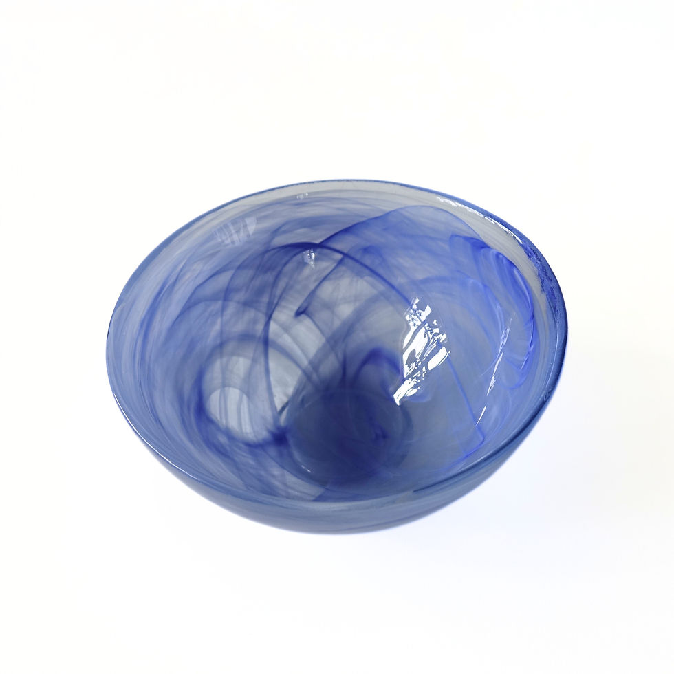 Thumbnail: Vintage handmade light blue bowl from KOSTA Sweden mid-century