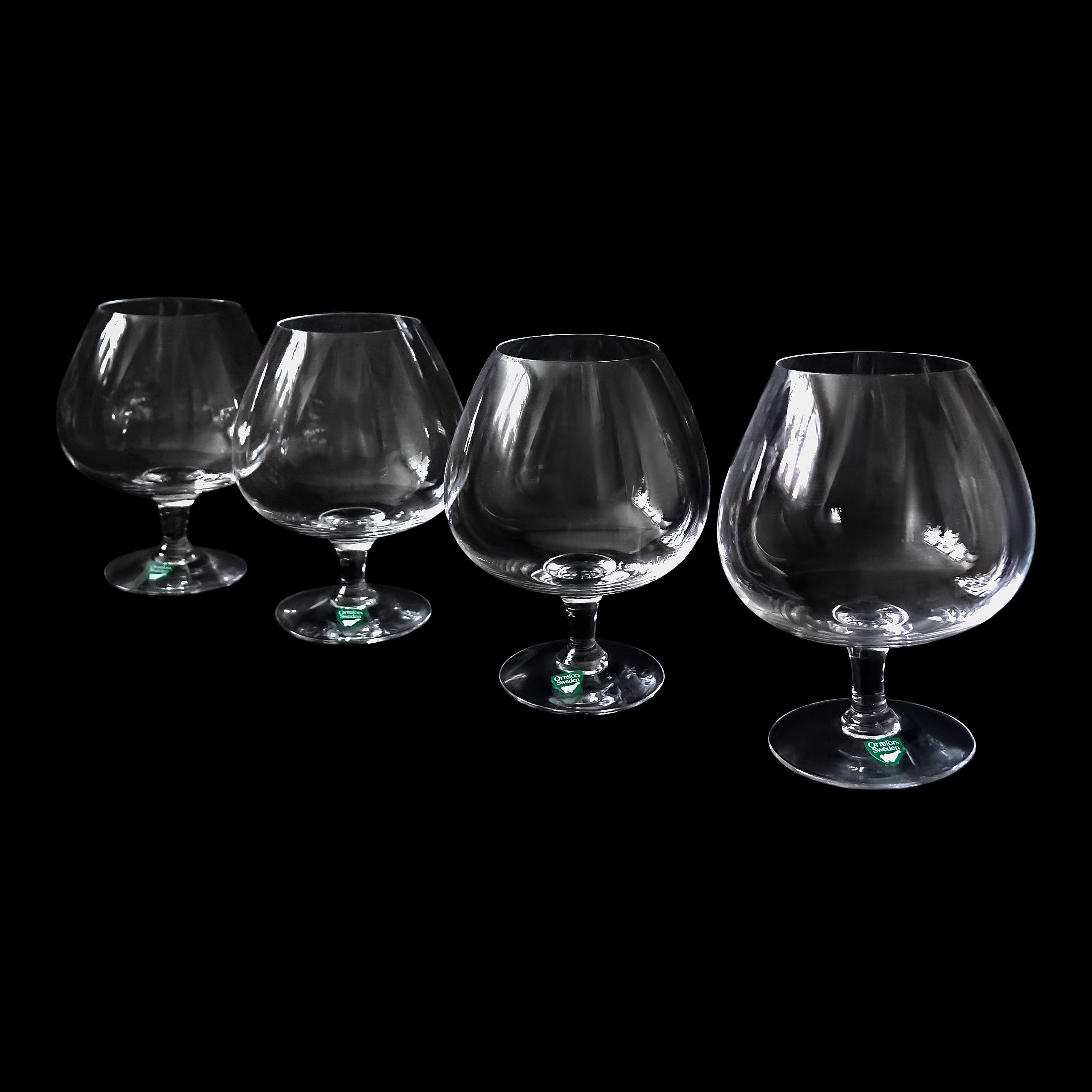 Vintage stunning large brandy cup in crystal from ORREFORS Sweden mid-century