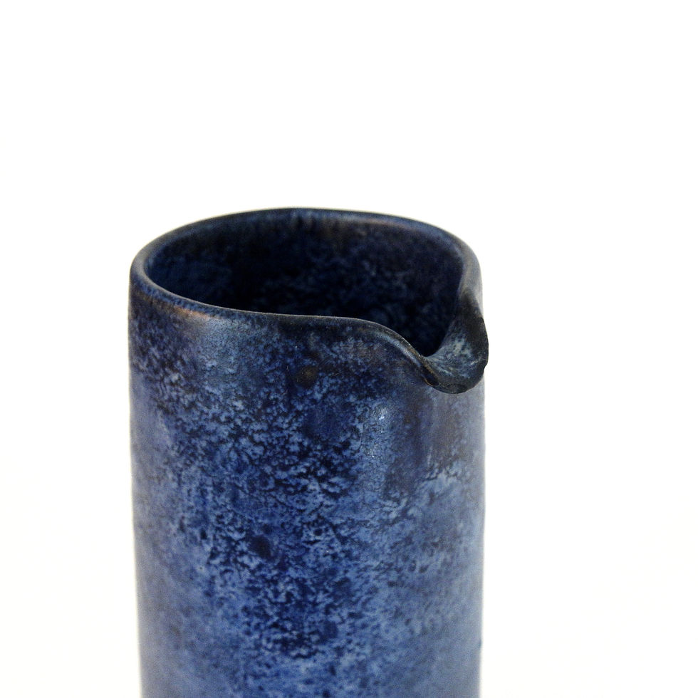 縮圖：Large Ceramic decanter in blue Handmade from Sweden mid-century