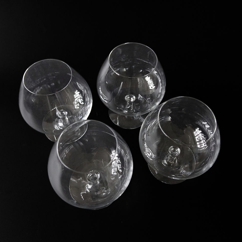 Thumbnail: Vintage Orrefors crystal brandy cup from Sweden 1970s