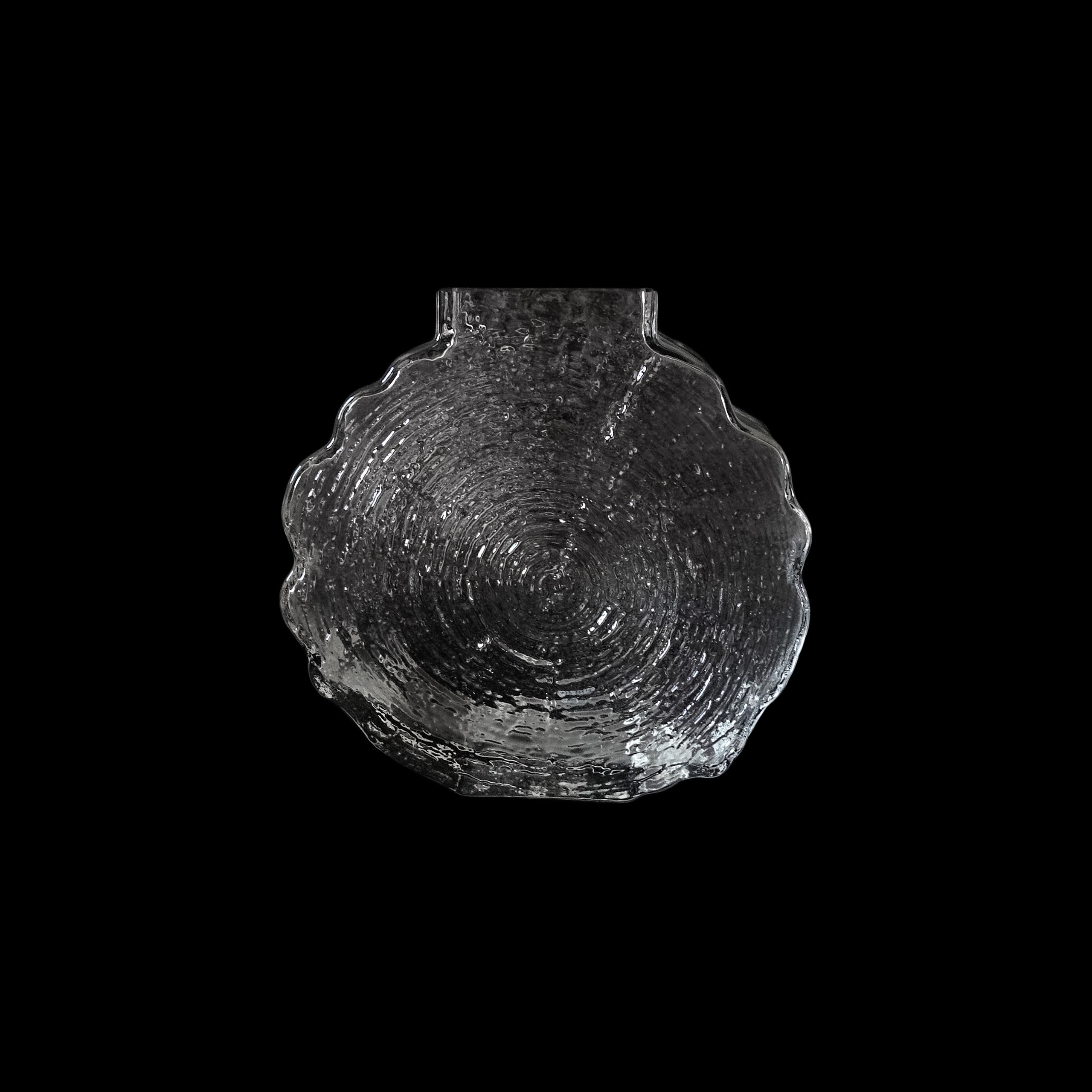 Handmade crystal vase from SKRUF signed: Edavfalle Skruf from Sweden mid-century