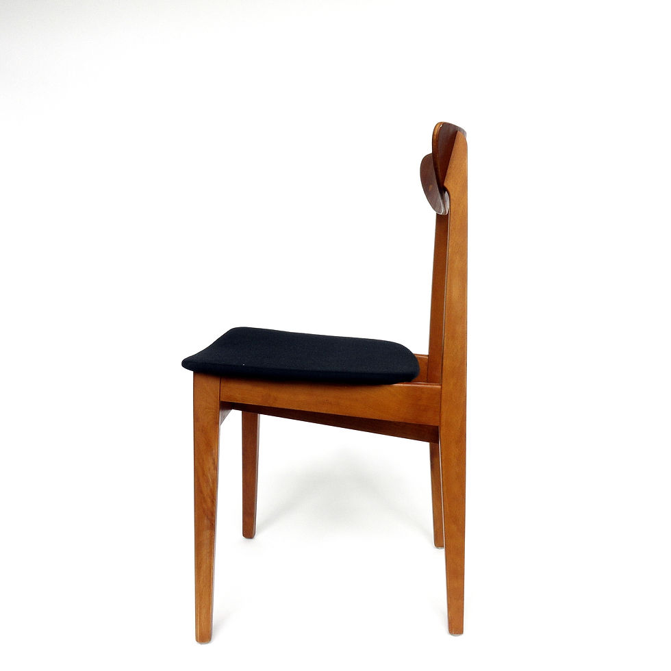 Thumbnail: Stunning small teak and birch frame chair from Sweden 1950s