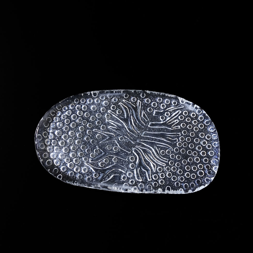 サムネイル： Vintage PUKEBERG glass small serving plate designed by Uno Westerberg(19