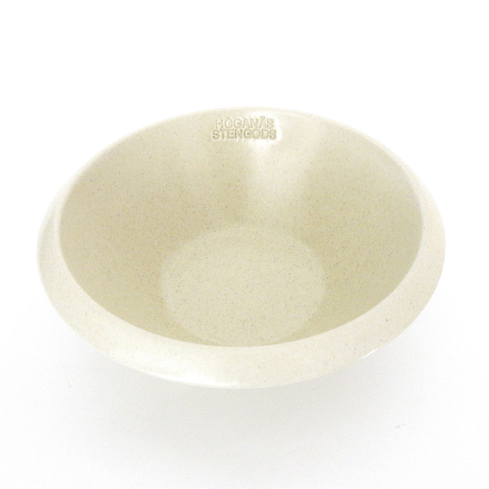 "Höganäs Keramik" Large Ceramic Bowl in lovely off-white color from Sweden