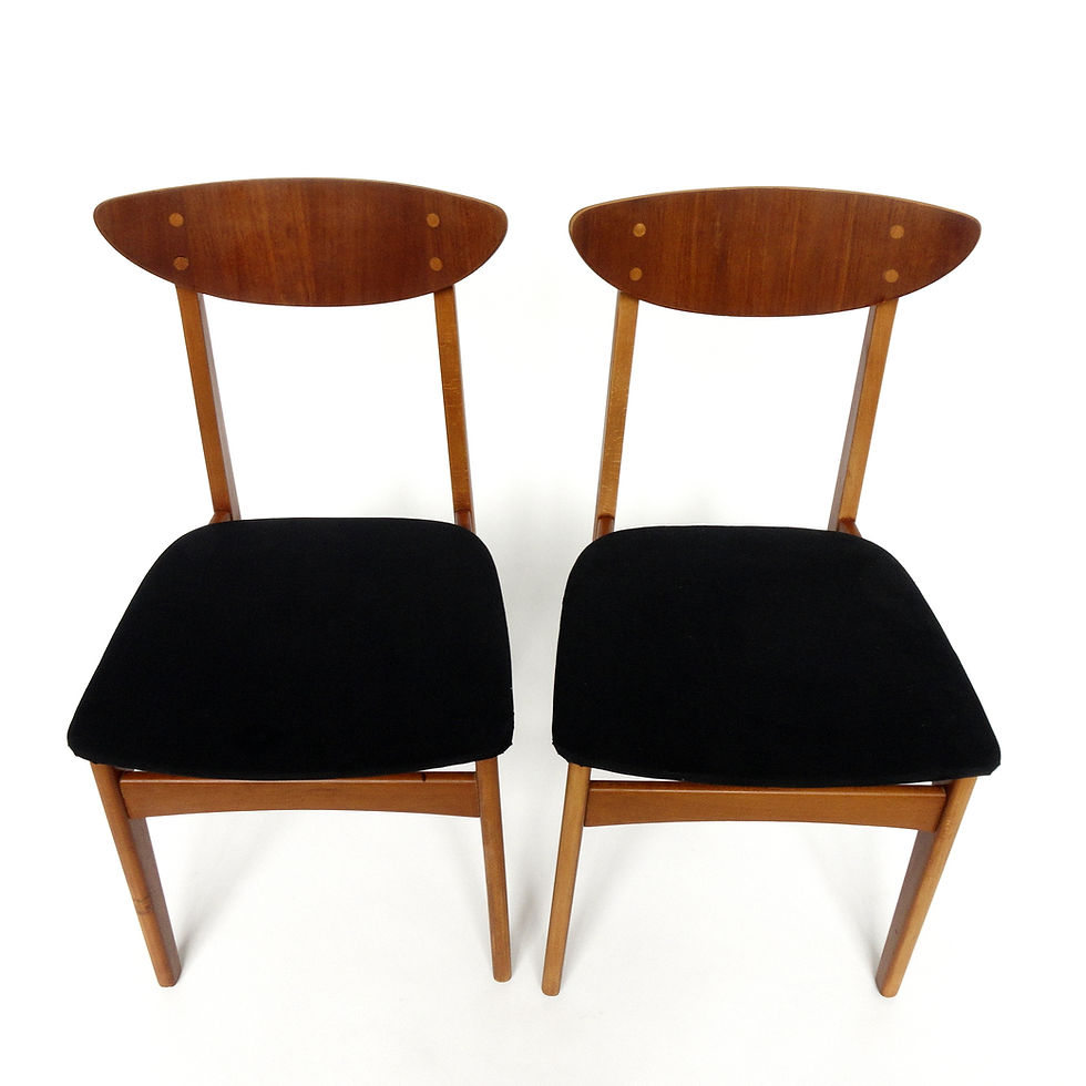 Thumbnail: Stunning small teak and birch frame chair from Sweden 1950s