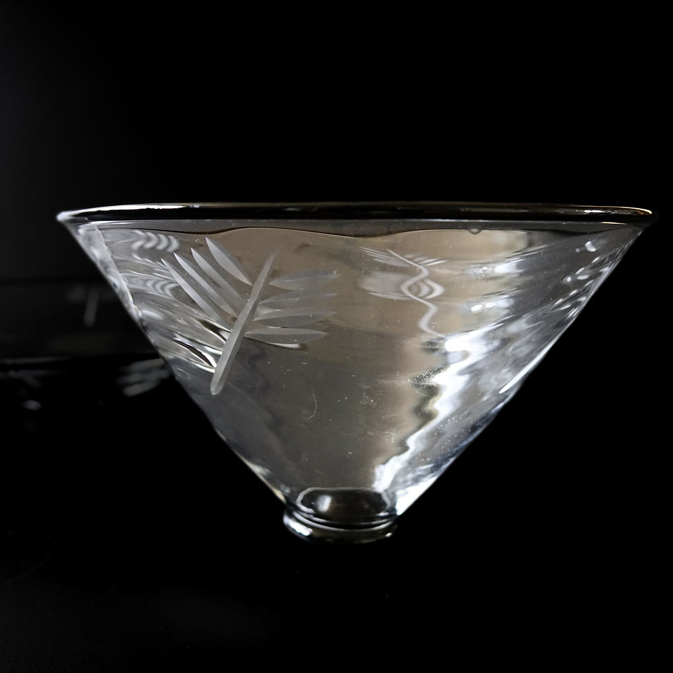 Thumbnail: Vintage stunning Handmade set of two glass bowls, signed W.R.C Tärnsjö Sweden