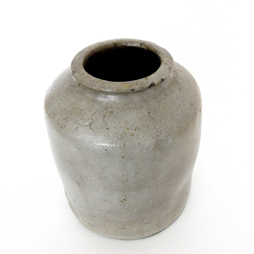 Thumbnail: Large Glazed light gray Handmade Ceramic Urn/Vase from Sweden early 1900s