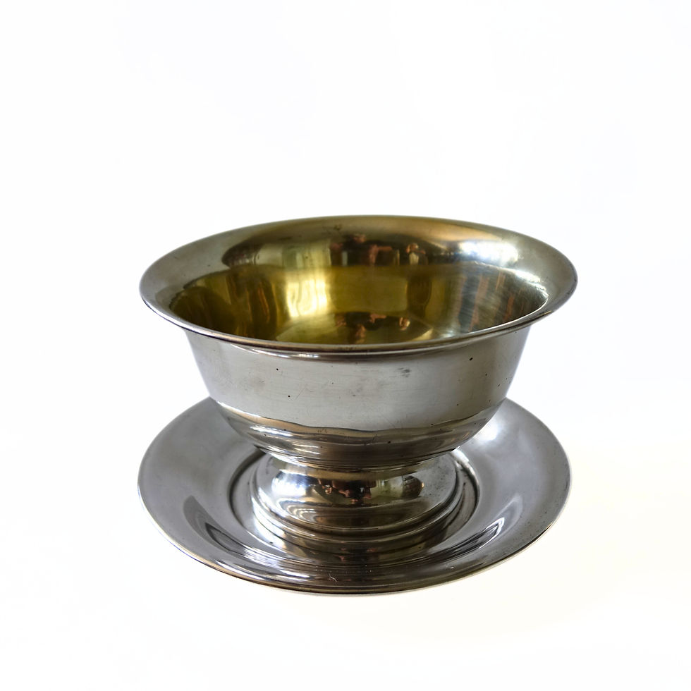 Thumbnail: Antique Silver Plated sauce bowl on plate, from Sweden early 1900s