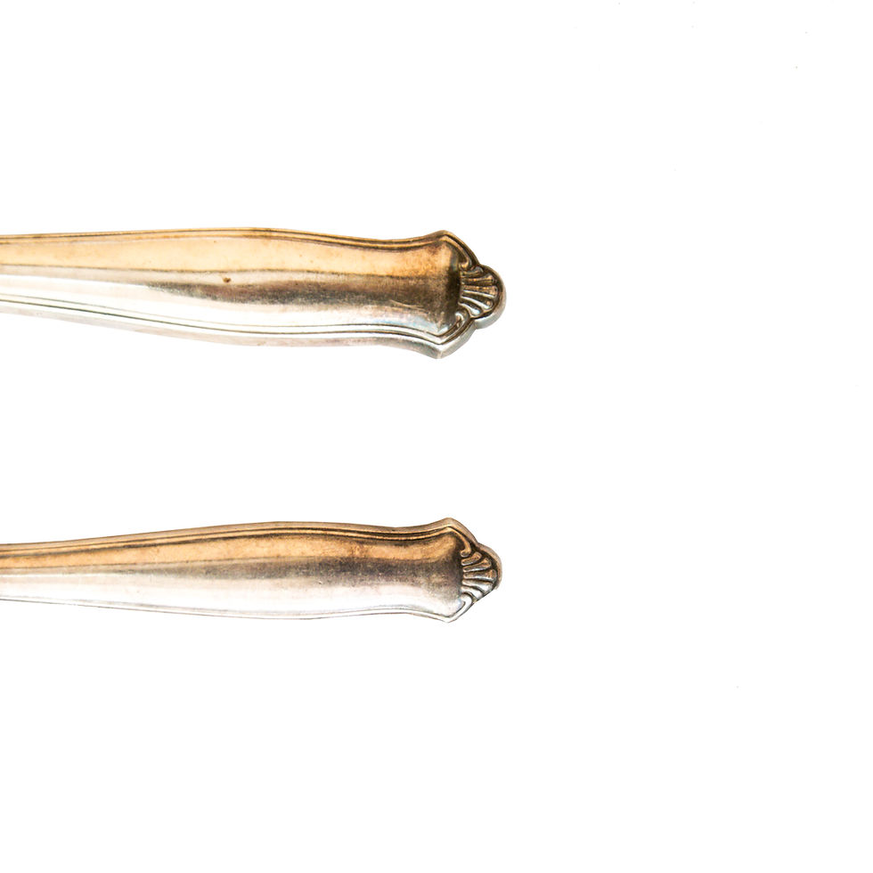 サムネイル： Antique Silver Cutlery large set "GAB"