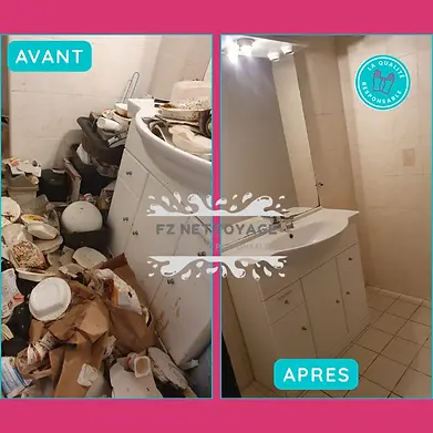 Avant après Nettoyage professionnel syllogomanie