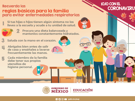 Medidas de prevención nombrado "Ojo con el Coronavirus"
