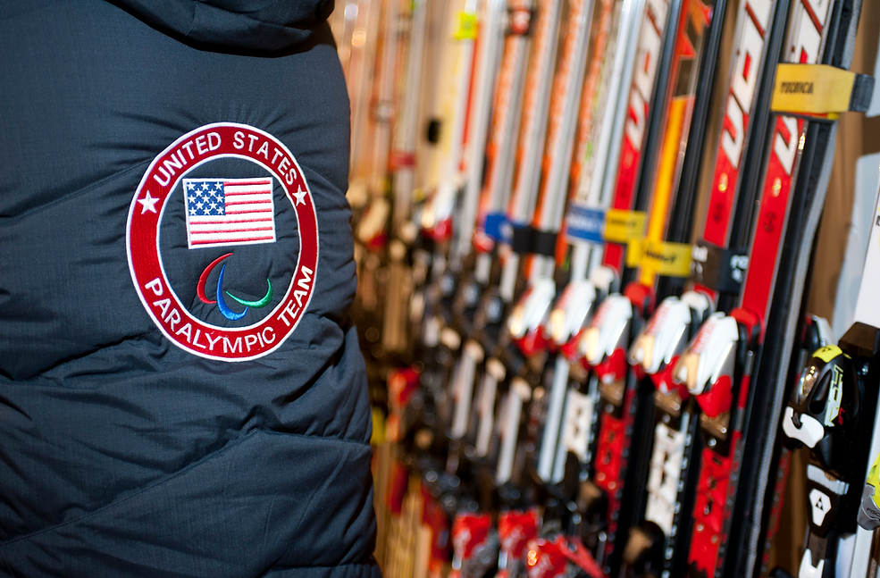 Team Jacket and Skis