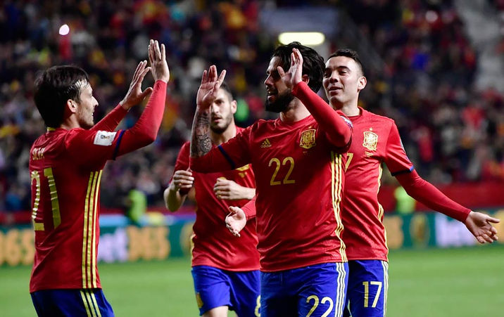 España golea a Israel y sigue primera de su grupo en Eliminatoria