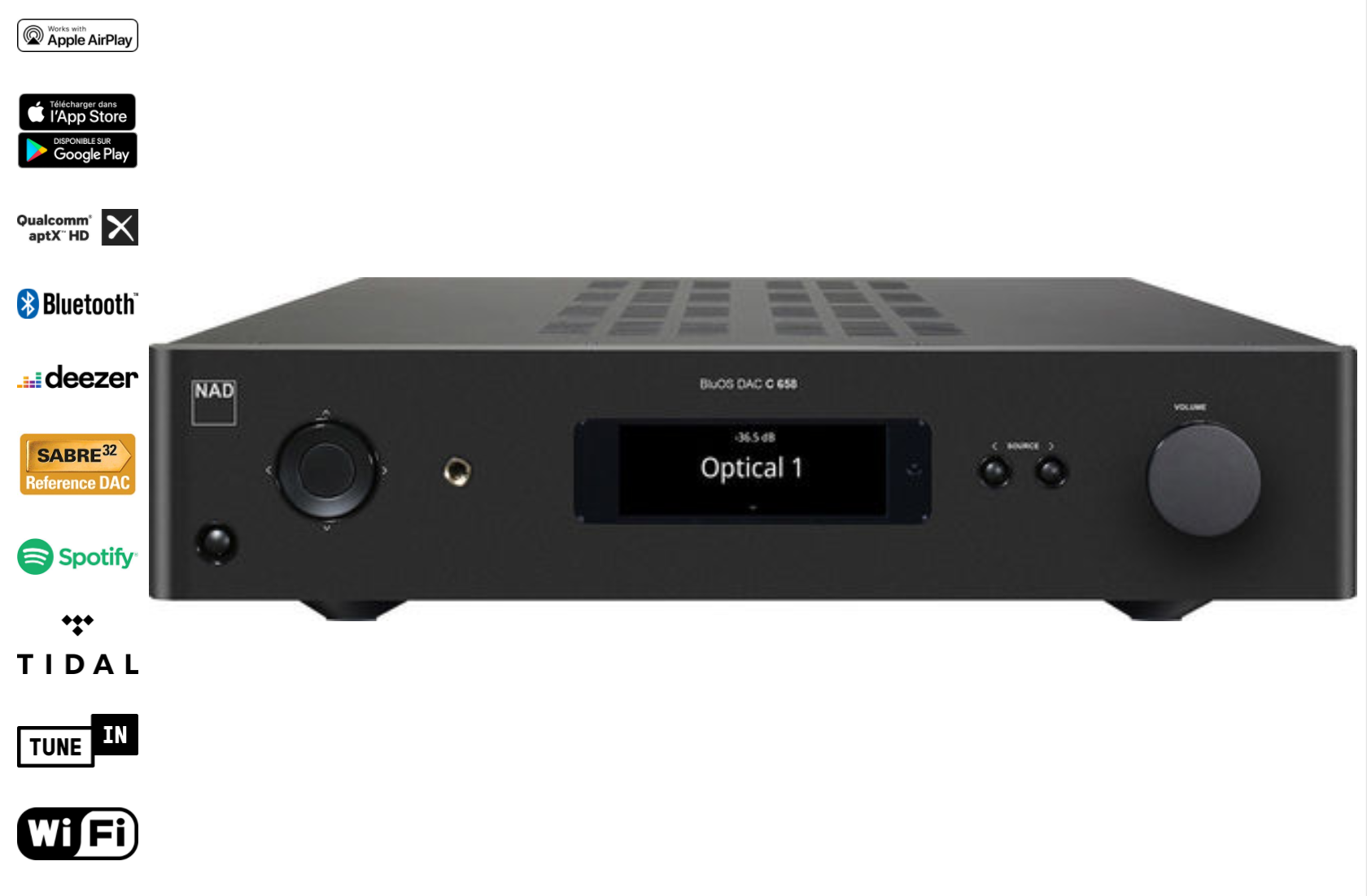 NAD C658 - préampli HIFI DAC et lecteur réseau