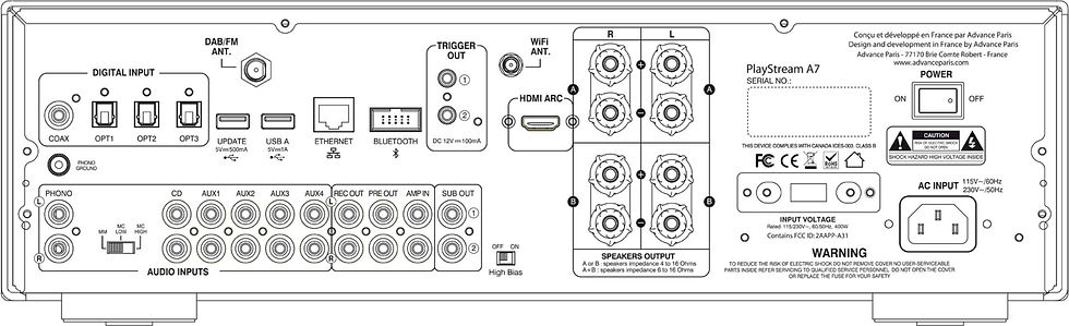 Miniature : ADVANCE PARIS PLAYSTREAM A7 Amplis hi-fi stéréo