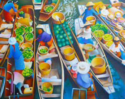 "The Floating Market of Bangkok" Thailand