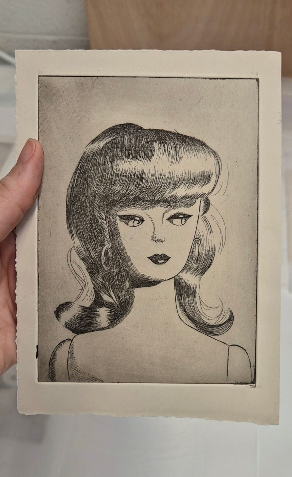 Thumbnail: Mini Barbie Etching (16cm x 11cm)