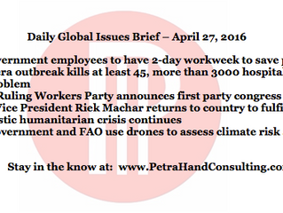 Daily Global Issues Brief - April 27, 2016 (headlines)