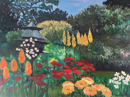 spring garden landscape
