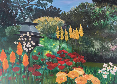 spring garden landscape