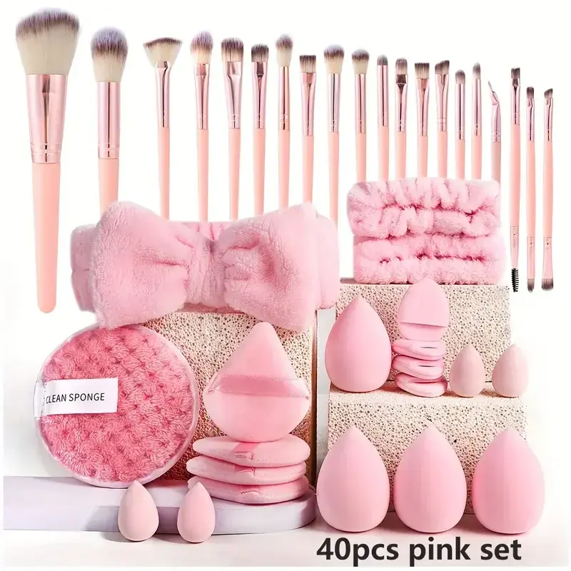 Thumbnail: 13/33pcs Professional Makeup Brush Set with Accessories for Combination Skin- Fe