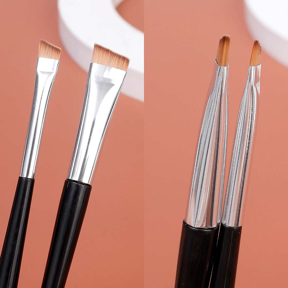 Thumbnail: Professional 15PCS Angled Eyebrow Brush Set Double-Ended Eyeliner & Brow Makeup 