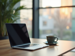 A blank laptop screen 