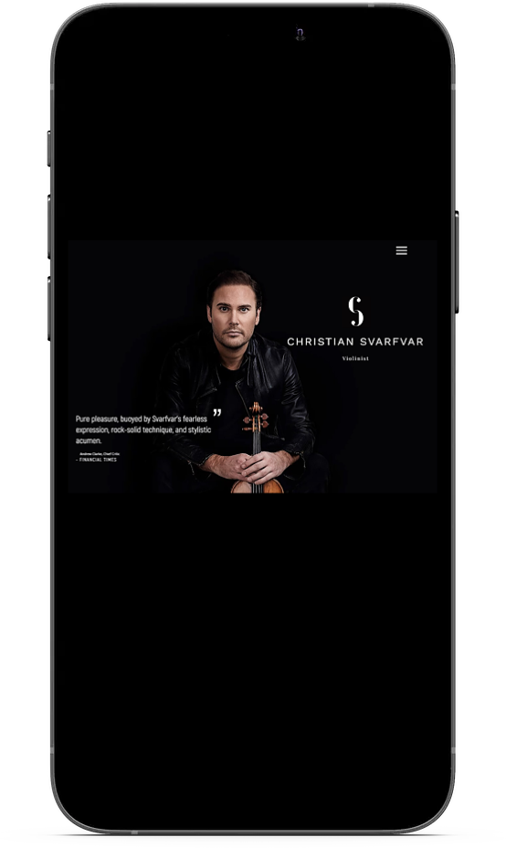 Christian Svarfvar on mobile