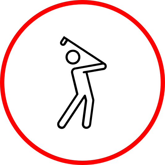 Red circle graphic element