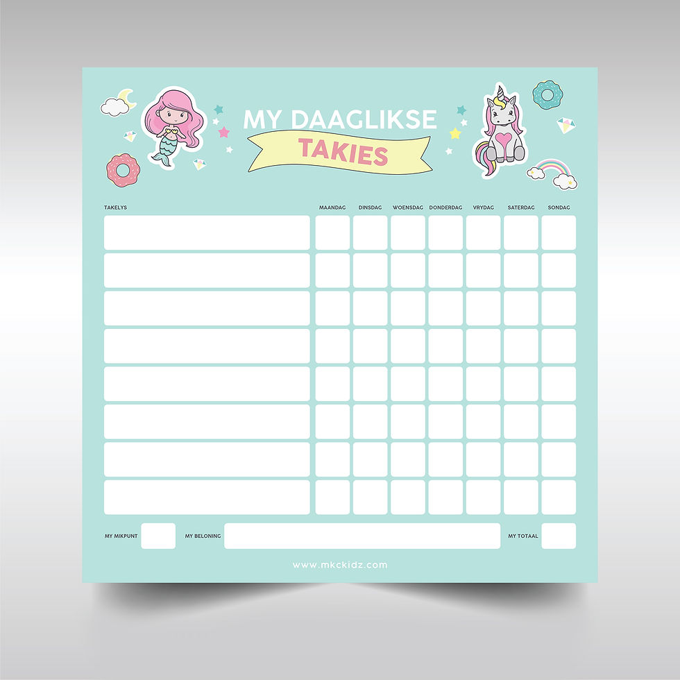 Thumbnail: Magnetic Chores Chart (Mermaids & Unicorns)