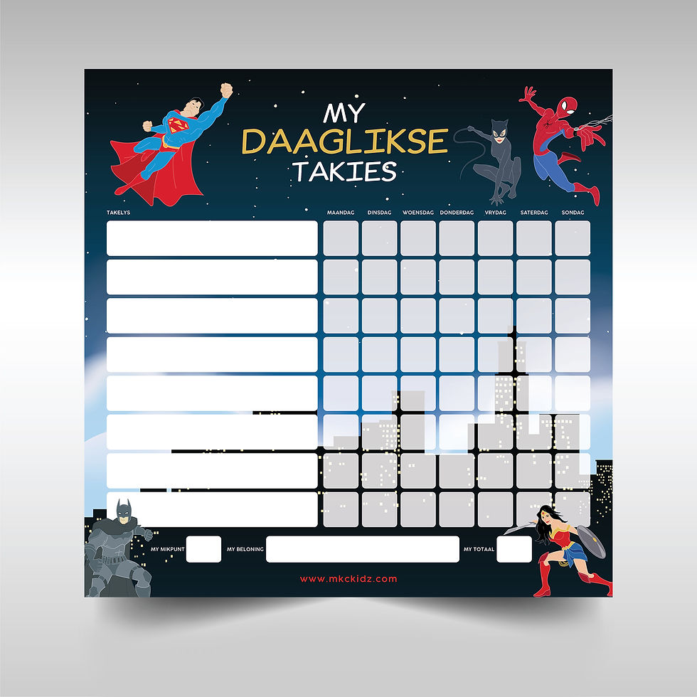 Thumbnail: Magnetic Chores Chart (Super Heroes)