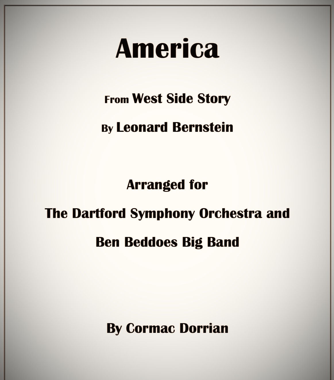 America from West Side Story