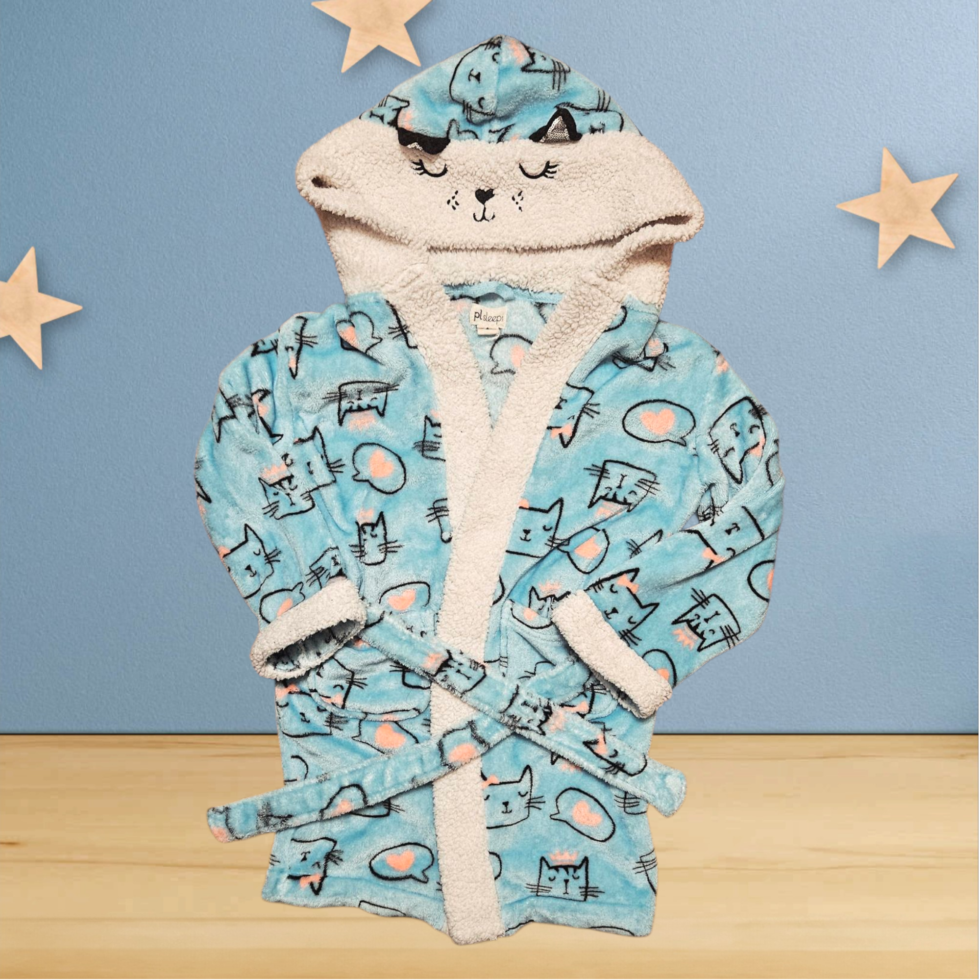 8 ans - PL Sleep - Robe de chambre bleu avec chats - trop douce ❤️ 