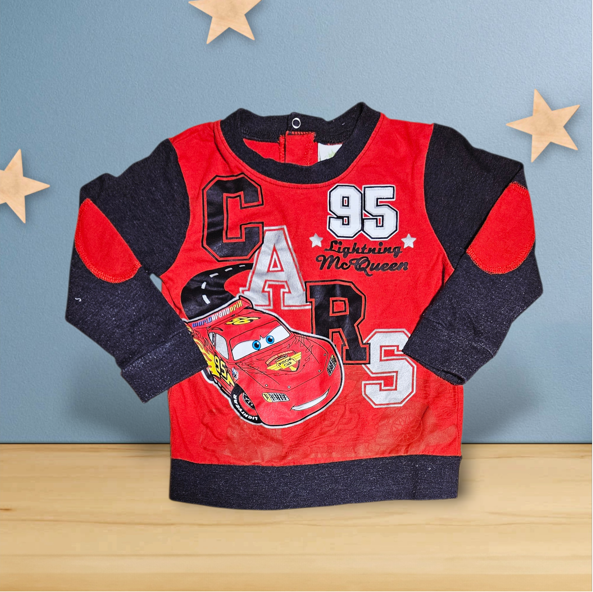 18 - 24 mois - Disney Baby - chandail rouge et gris à manches longues - Cars