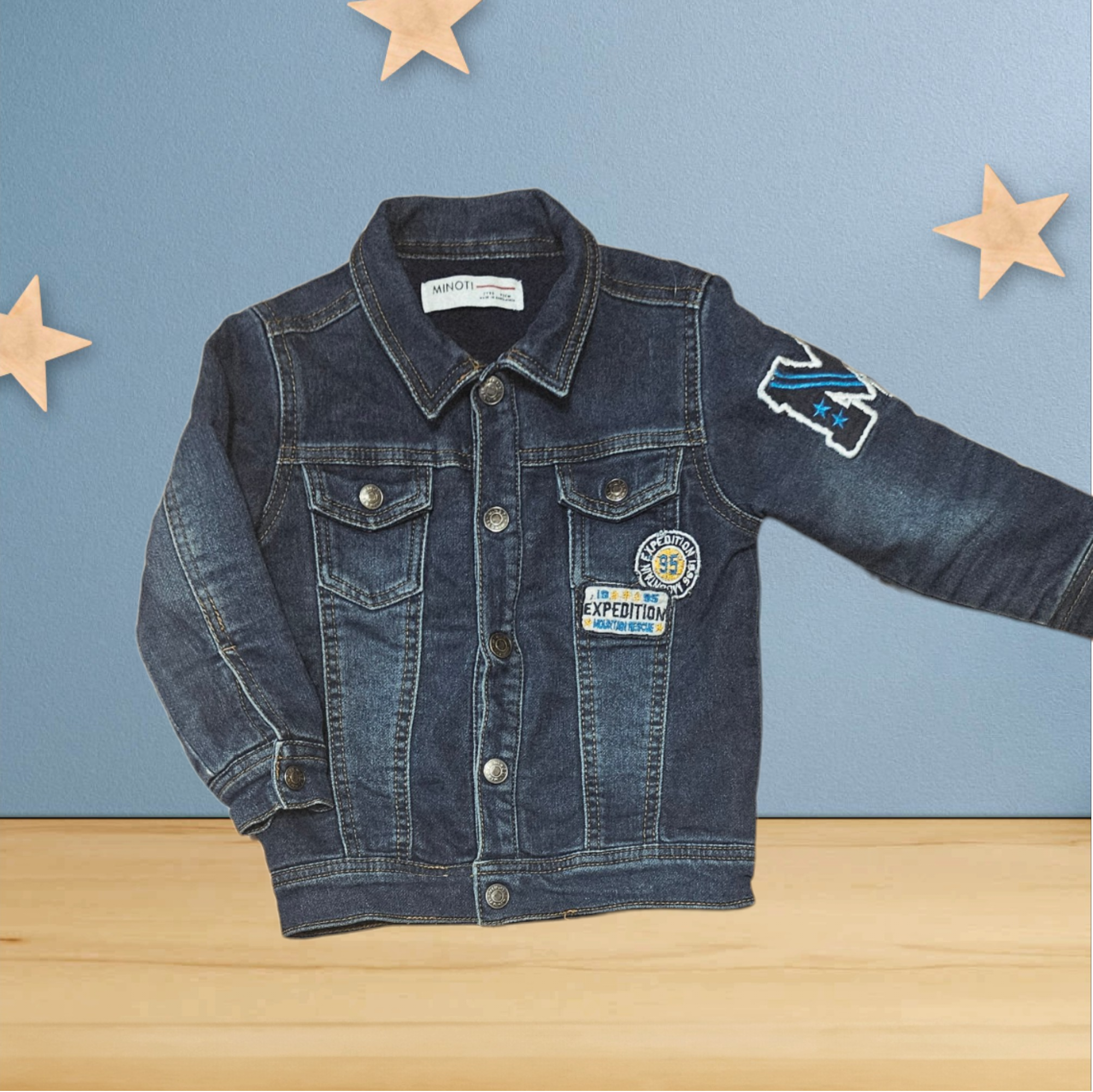 2 ans - Minoti - veste en jean doublée 
