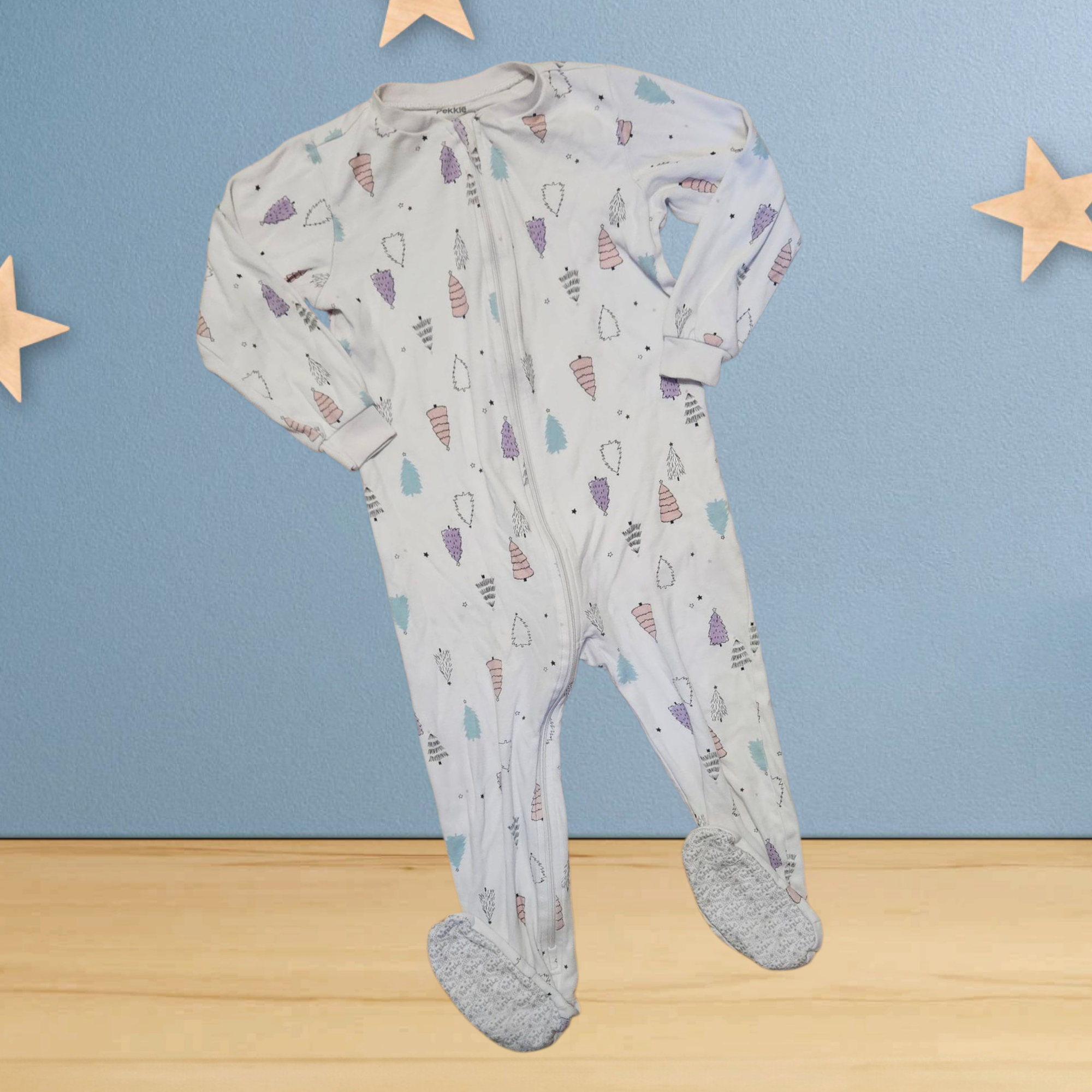 4 ans - Pekkle - pyjama blanc sapins