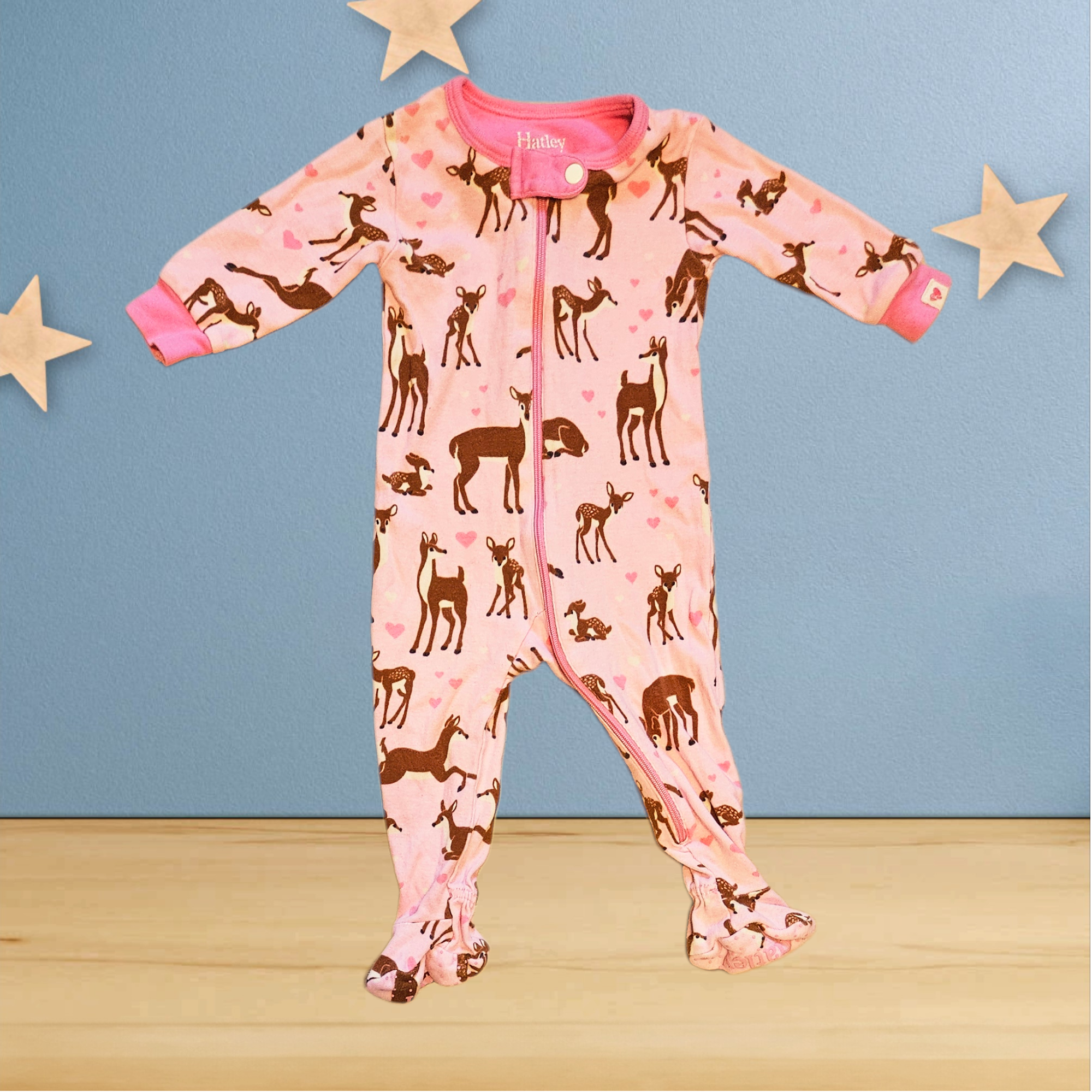 0 - 3 mois - hatley - pyjama rose Bambi
