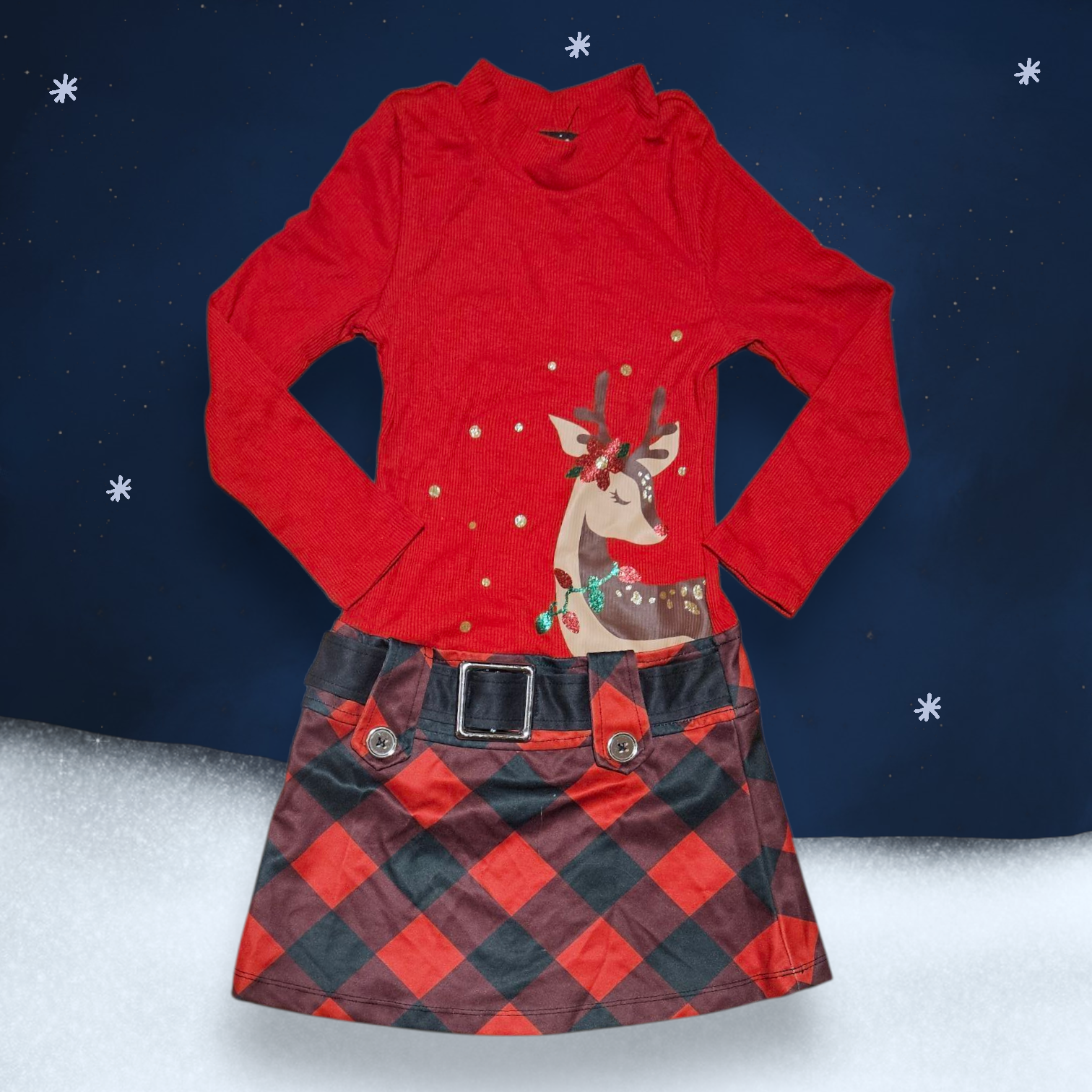 6 ans - Zunie - belle robe rouge de Noël